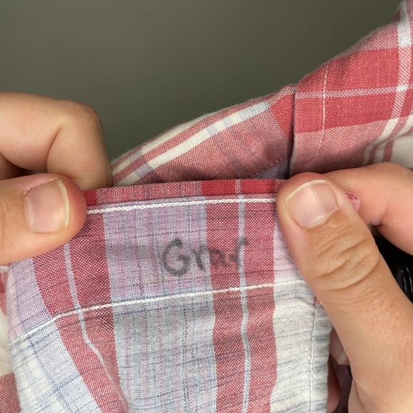 Pendleton Oceanside Short Sleeve Button Down Red Pink Plaid Shirt Size Large - Picture 8 of 9